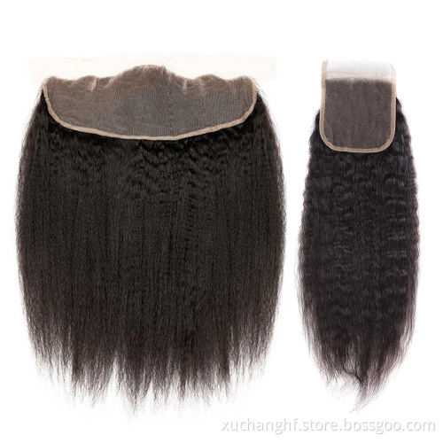 Wholesale Raw Cuticle Aligned Hair 100 Virgin Remy Human Hair Mink Brazilian Hair Straight 3 Bundles With Lace Frontal Closure